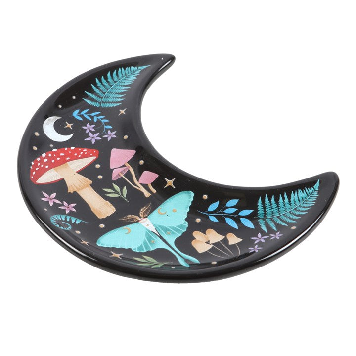 Crescent Moon Dark Forest Print Trinket Dish | Trinket, Jewellery & Keepsake Boxes | Inspired Creative Gifts
