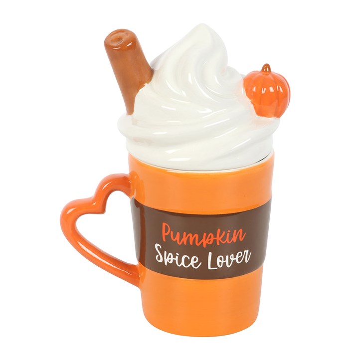 Pumpkin Spice Latte Shaped Lidded Mug - Mugs - Inspired Creative Gifts