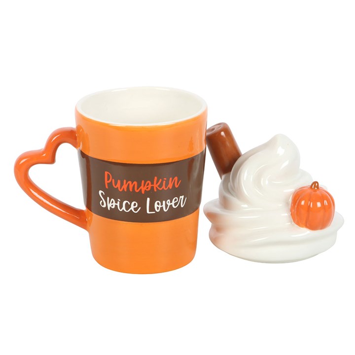 Pumpkin Spice Latte Shaped Lidded Mug - Mugs - Inspired Creative Gifts