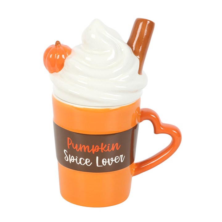 Pumpkin Spice Latte Shaped Lidded Mug - Mugs - Inspired Creative Gifts