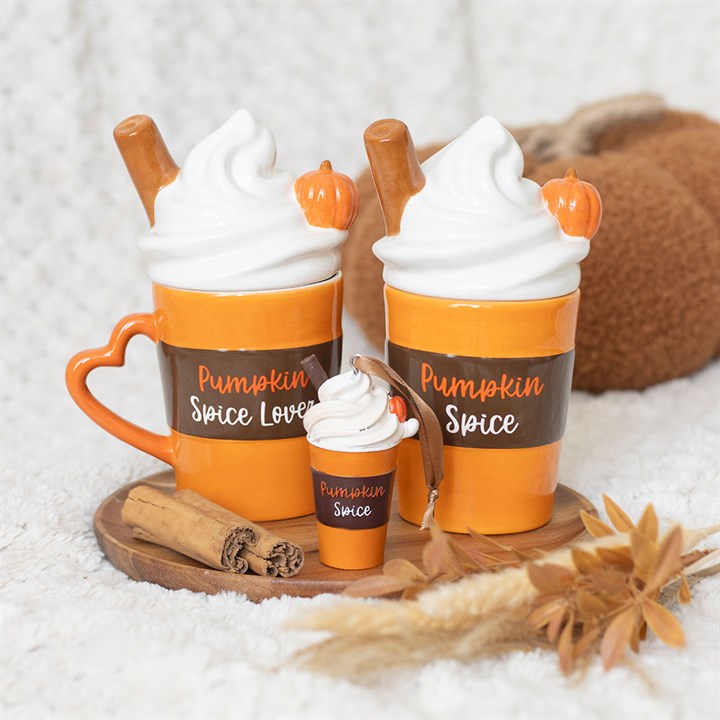 Pumpkin Spice Latte Shaped Lidded Mug - Mugs - Inspired Creative Gifts