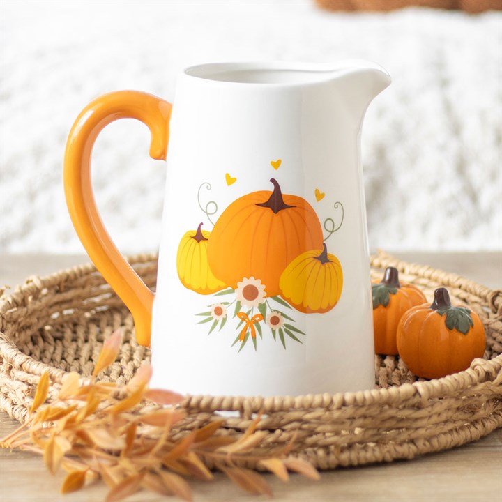 Autumn Pumpkin Ceramic Flower Jug - Tableware - Inspired Creative Gifts