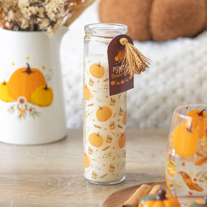 Pumpkin Print Tube Candle - Candles - Inspired Creative Gifts