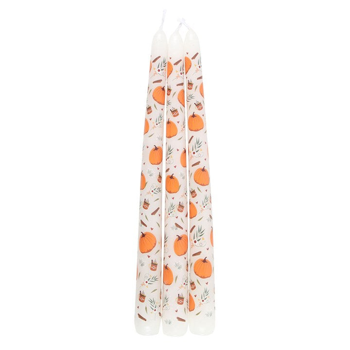 Set of 3 Pumpkin Taper Candles - Candles - Inspired Creative Gifts