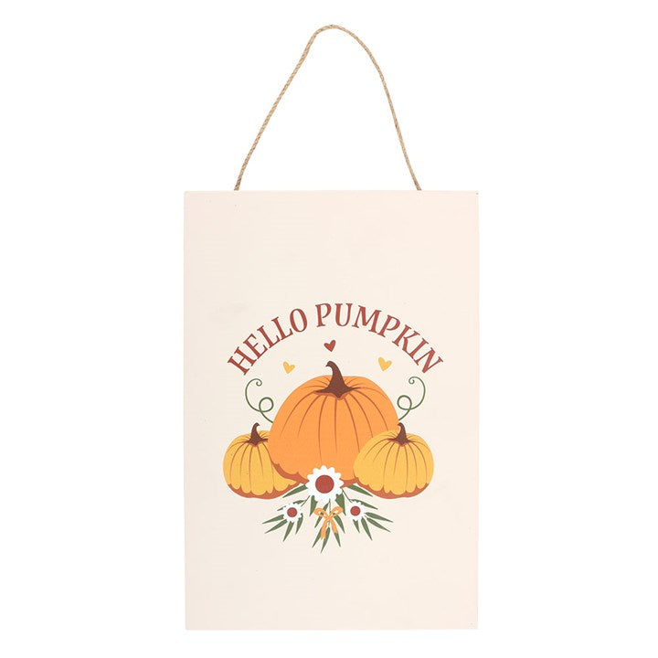 Autumn Days Hello Pumpkin Hanging Sign - Sign - Inspired Creative Gifts