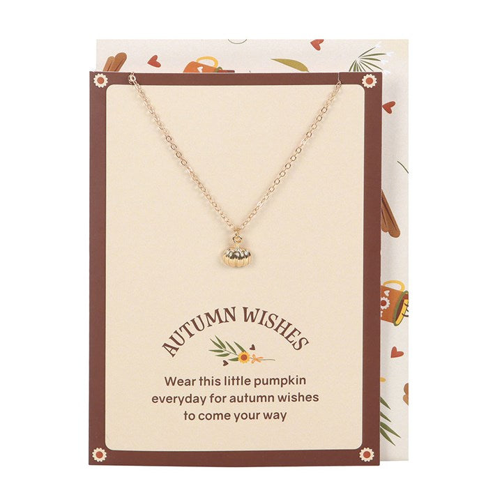 Pumpkin Necklace on Greeting Card - Jewellery - Inspired Creative Gifts