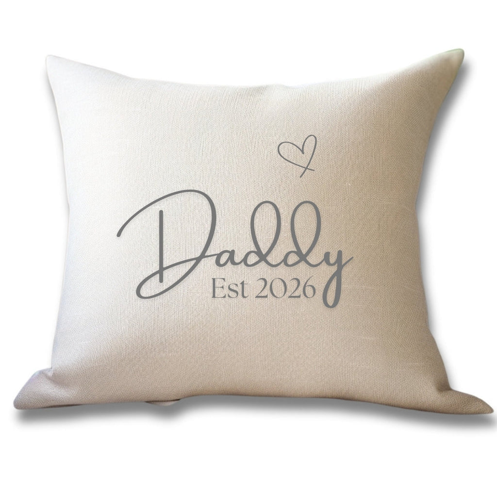 Daddy Est. 2026 Cushion | New Baby Gift