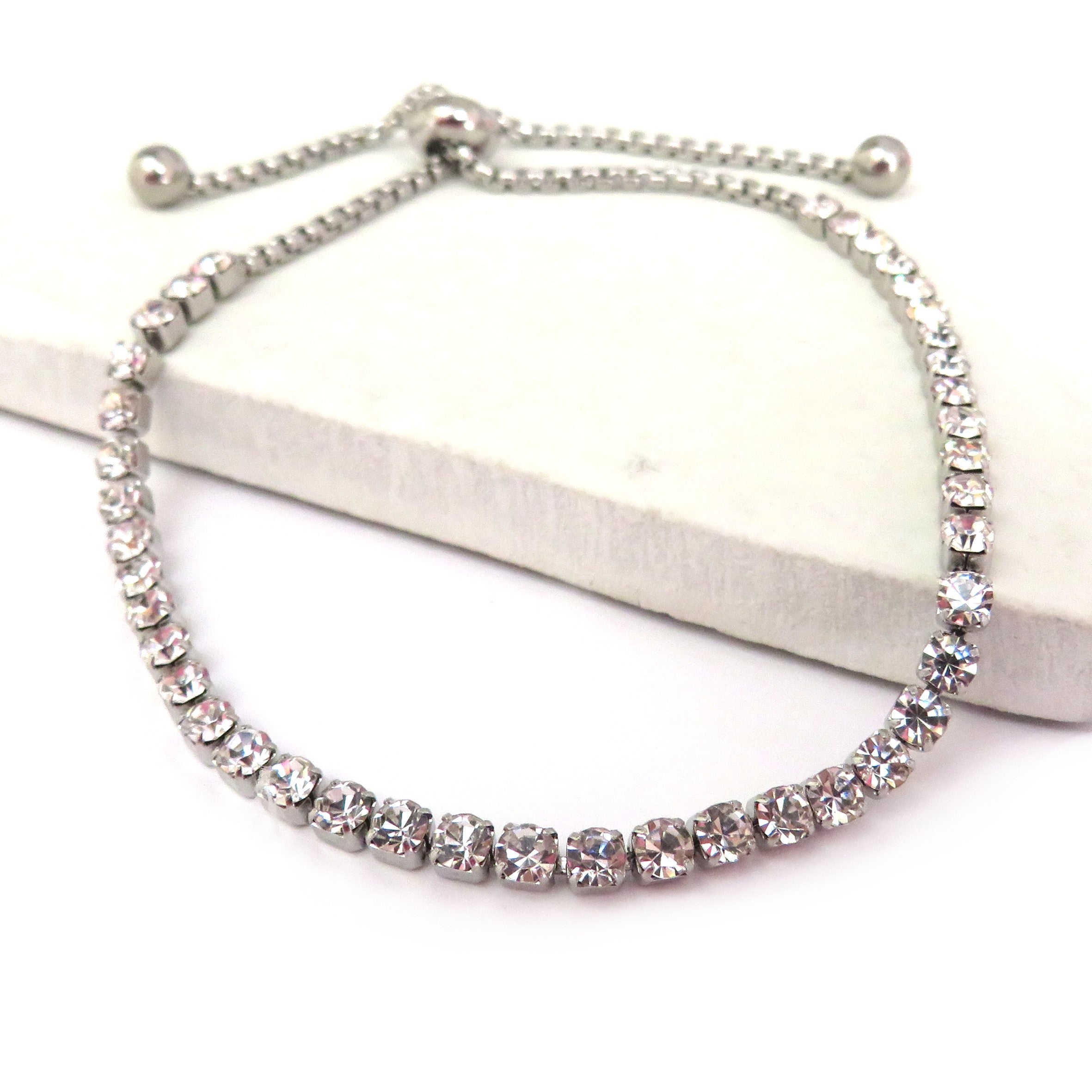 Diamante Silver Slider Bracelet