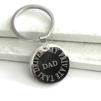 Personalised Edge Center Round Keyring | Free Engraving UK