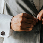 Personalised Edge Round Cufflinks - Birthday
