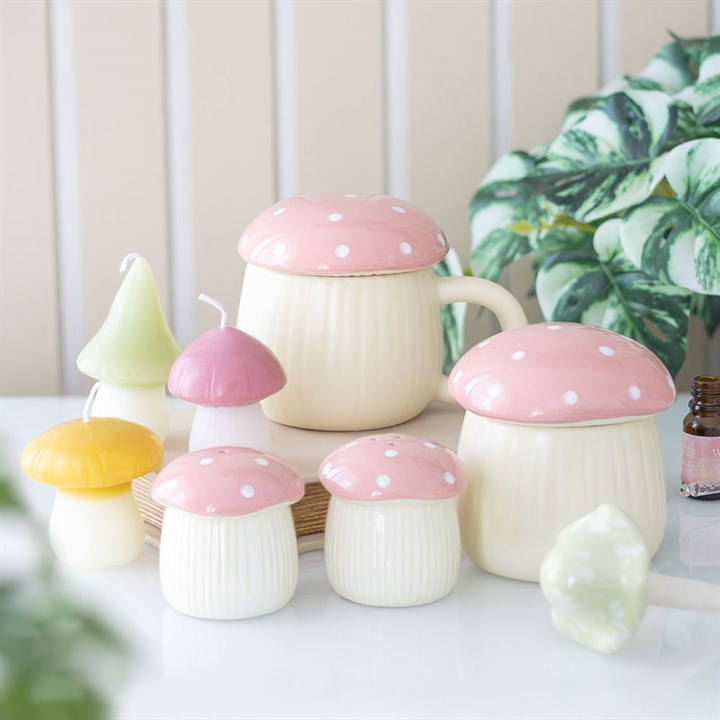 Pink Mushroom Salt and Pepper Shakers - Inspired Creative Gifts