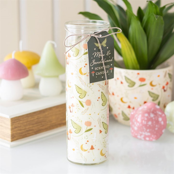 Fairy Folklore Print Moss & Sandalwood Tube Candle - Candles - Inspired Creative Gifts