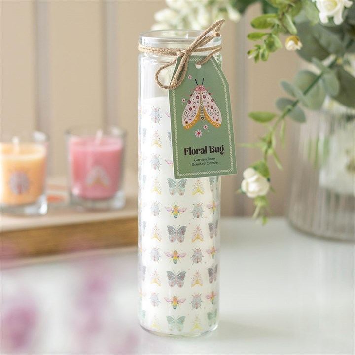 Floral Bug Garden Rose Tube Candle - Candles - Inspired Creative Gifts