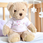 Personalised Luxury Teddy Bear with Floating Flowers T-Shirt