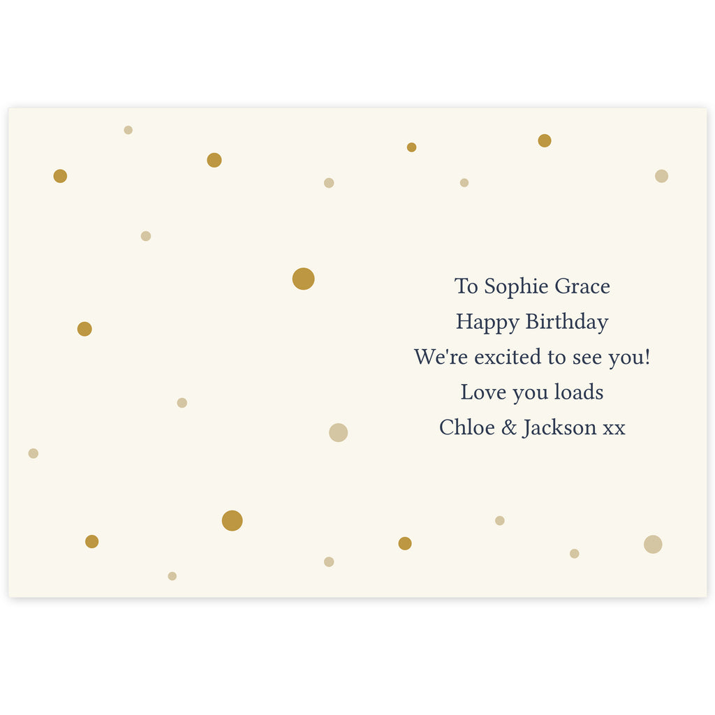 Personalised Gold Champagne Flutes Card | Greeting Cards