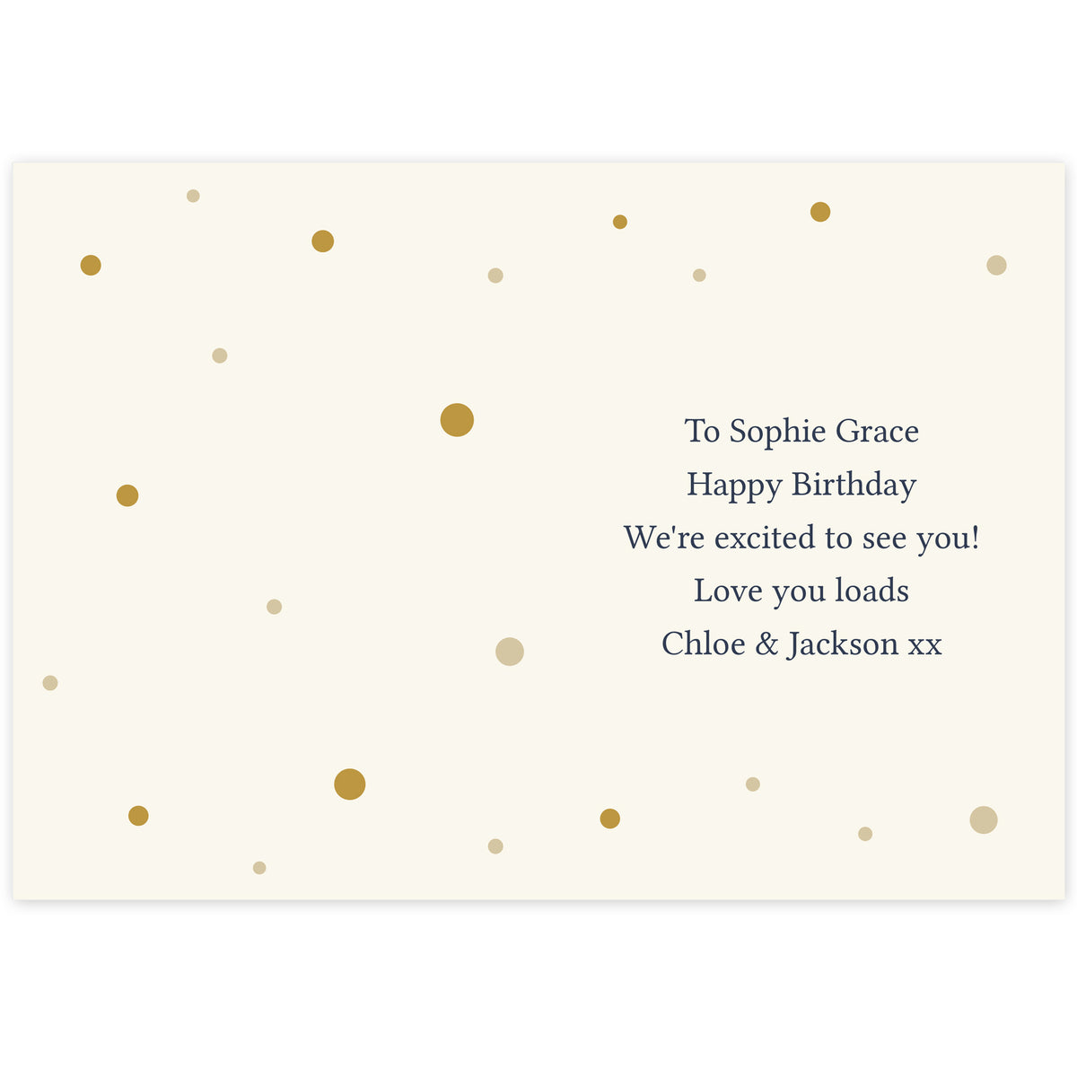 Personalised Gold Champagne Flutes Card | Greeting Cards