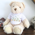 Personalised Luxury Teddy Bear with Green Woodland Animals T-Shirt | Baby Gifts
