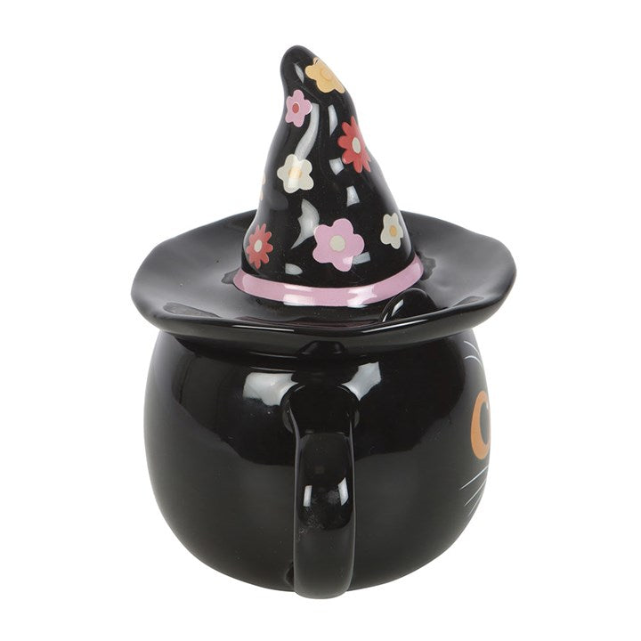 Groovy Witch Cat Lidded Mug - Mugs - Inspired Creative Gifts