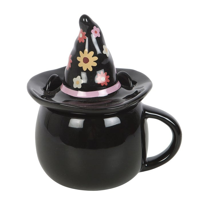 Groovy Witch Cat Lidded Mug - Mugs - Inspired Creative Gifts