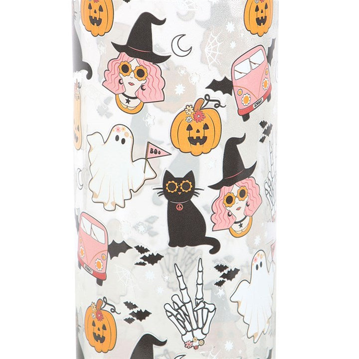 Groovy Ghost Print Glass Water Bottle - Glasses & Barware - Inspired Creative Gifts