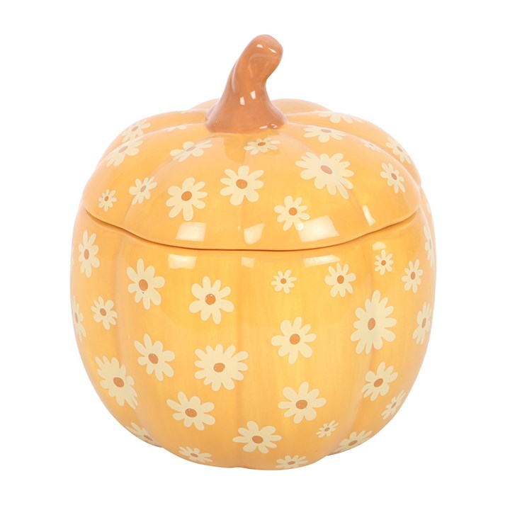 Groovy Floral Pumpkin Oil Burner - Oil Burner - Inspired Creative Gifts