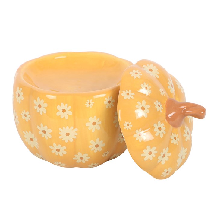 Groovy Floral Pumpkin Oil Burner - Oil Burner - Inspired Creative Gifts