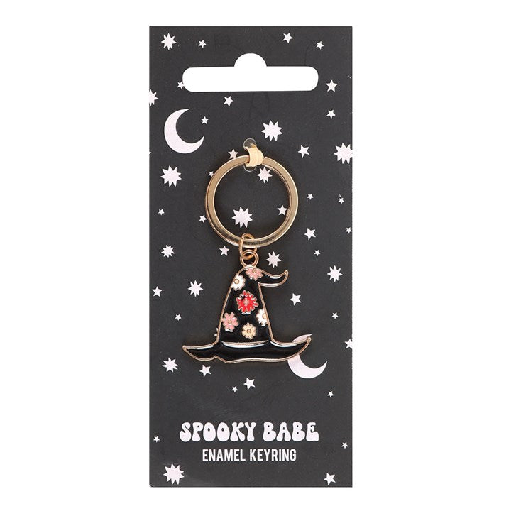 Spooky Babe Witch Hat Keyring - Keyrings - Inspired Creative Gifts