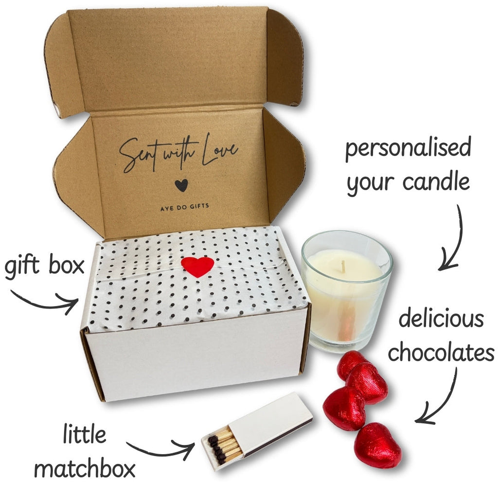 Personalised Flower Circle Candle Gift Set | Mother's Day Gift