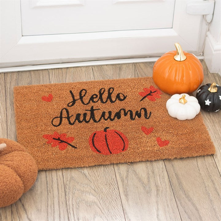 Natural Hello Autumn Doormat - Garden Accessories - Inspired Creative Gifts