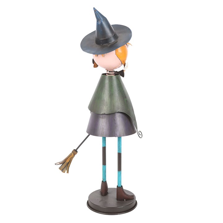 Metal Witch Ornament with Broom - Ornaments - Inspired Creative Gifts