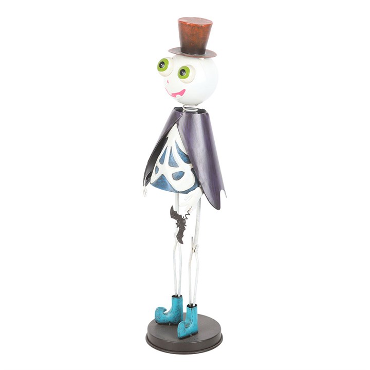 Metal Skeleton Ornament with Top Hat - Ornaments - Inspired Creative Gifts