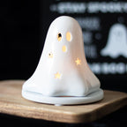 Ceramic Ghost Tealight and Incense Cone Holder | Candle Holders