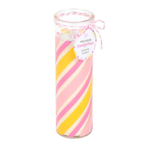 Candy Stripe Candyfloss Tube Candle | Candle Holders | Inspired Creative Gifts