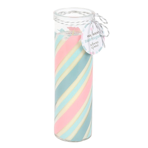 Candy Stripe Bubblegum Tube Candle | Candles | Inspired Creative Gifts