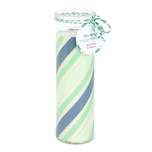 Candy Stripe Peppermint Tube Candle | Candles | Inspired Creative Gifts