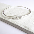 Silver Hoop Bangle - Fashion Accessory for Women