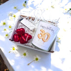 30th Birthday Gold Balloons Candle Gift Set