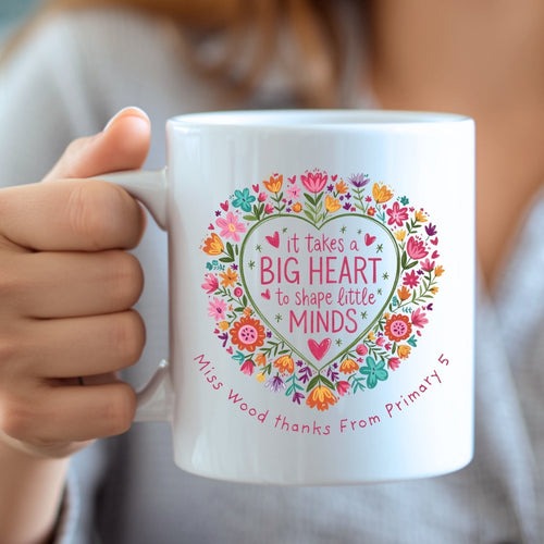 It Takes A Big Heart to Shape Little Minds Mug Gift | Ceramics | Inspired Creative Gifts
