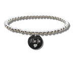 I Love You Disc Bracelet with Heart Symbol for Women