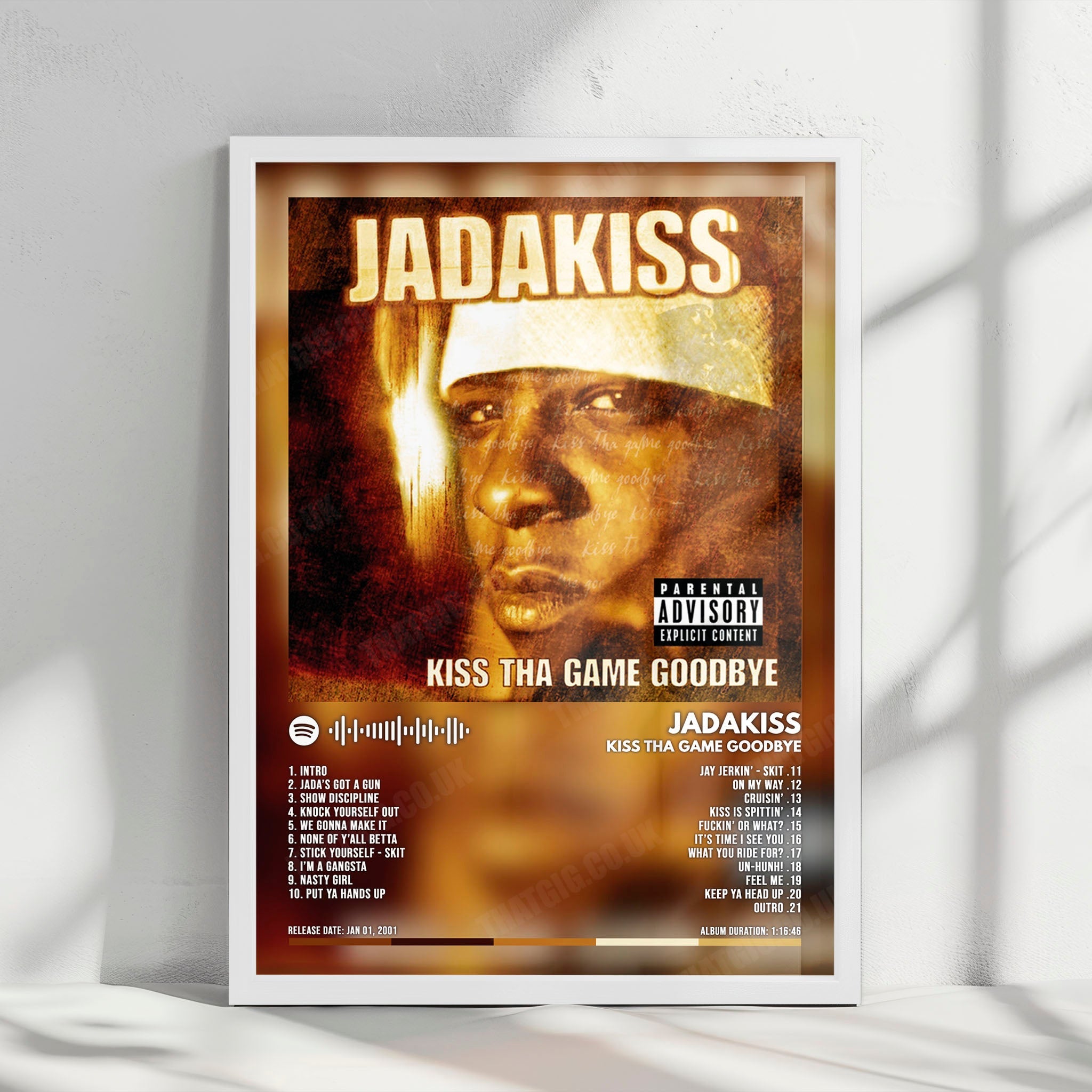 Jadakiss "Kiss Tha Game Goodbye" Album Cover Poster - with Complete Tracklist