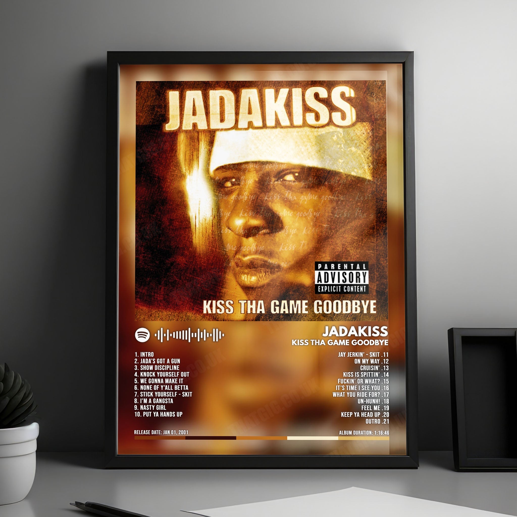 Jadakiss "Kiss Tha Game Goodbye" Album Cover Poster - with Complete Tracklist