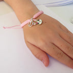 Personalised Girls Initial Bunny Friendship Bracelet