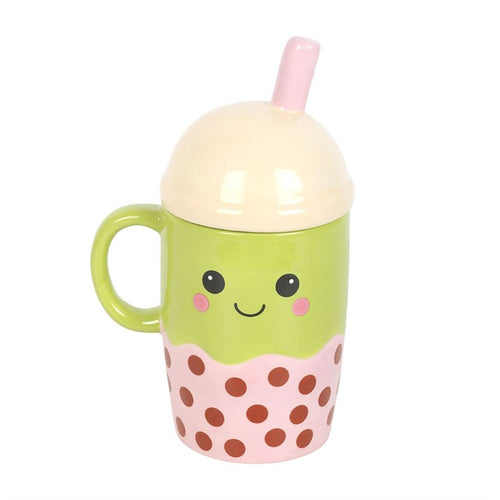 Kawaii Bubble Tea Lidded Mug | Inspired Creative Gifts