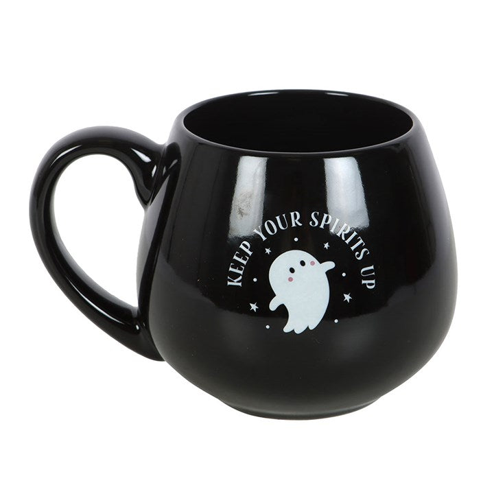 Keep Your Spirits Up Rounded Ghost Mug - Mugs - Inspired Creative Gifts
