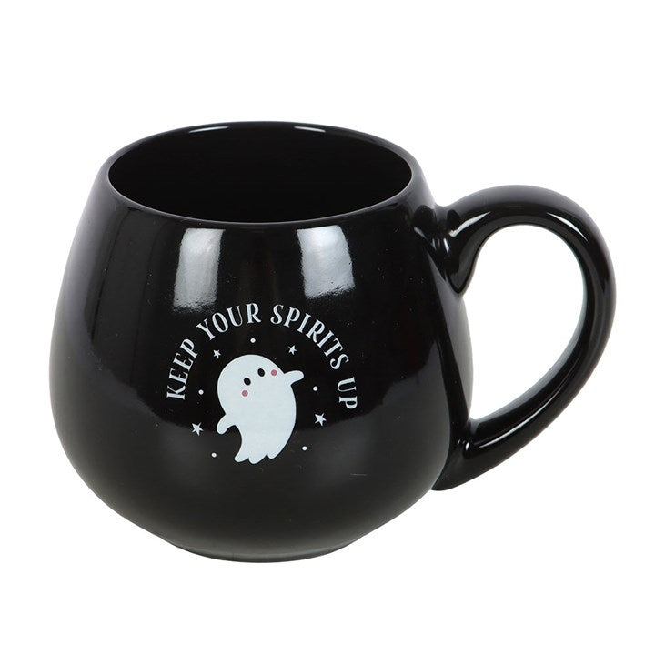Keep Your Spirits Up Rounded Ghost Mug - Mugs - Inspired Creative Gifts
