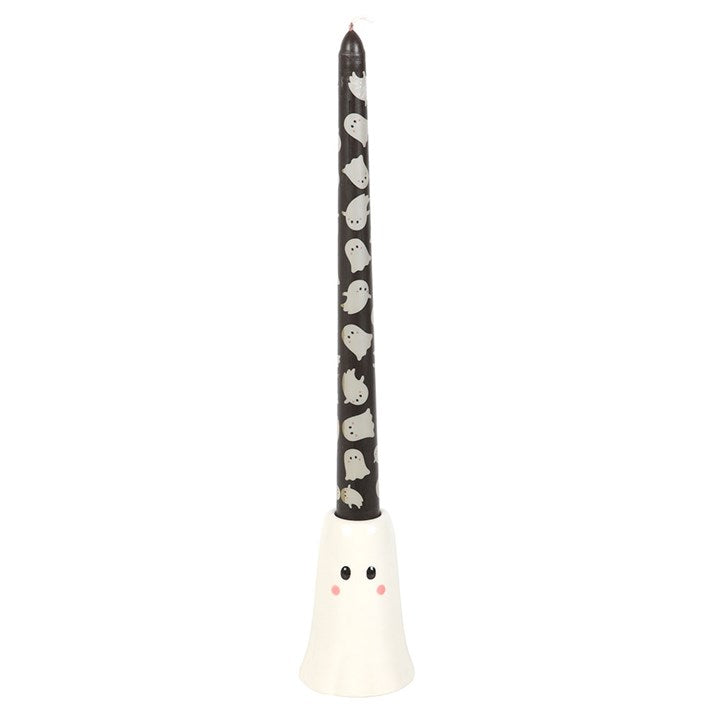 Sweet Ghost Candle Holder with Taper Candle - Candle Holders - Inspired Creative Gifts