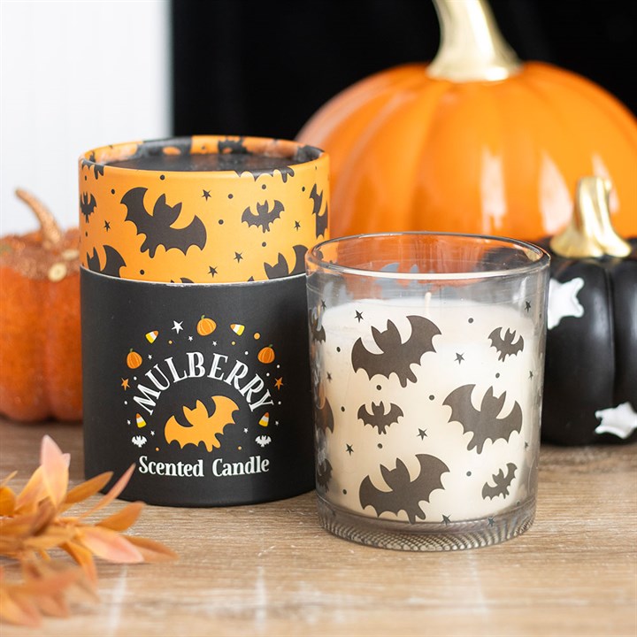 Bat Print Mulberry Candle - Candles - Inspired Creative Gifts
