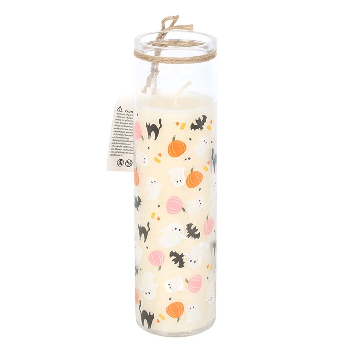 Sweet and Spooky Print Candy Corn Tube Candle - Candles - Inspired Creative Gifts