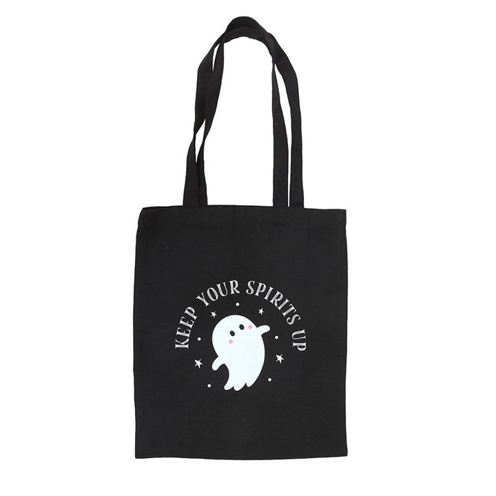 Keep Your Spirits Up Ghost Polycotton Tote Bag - Bags & Purses - Inspired Creative Gifts