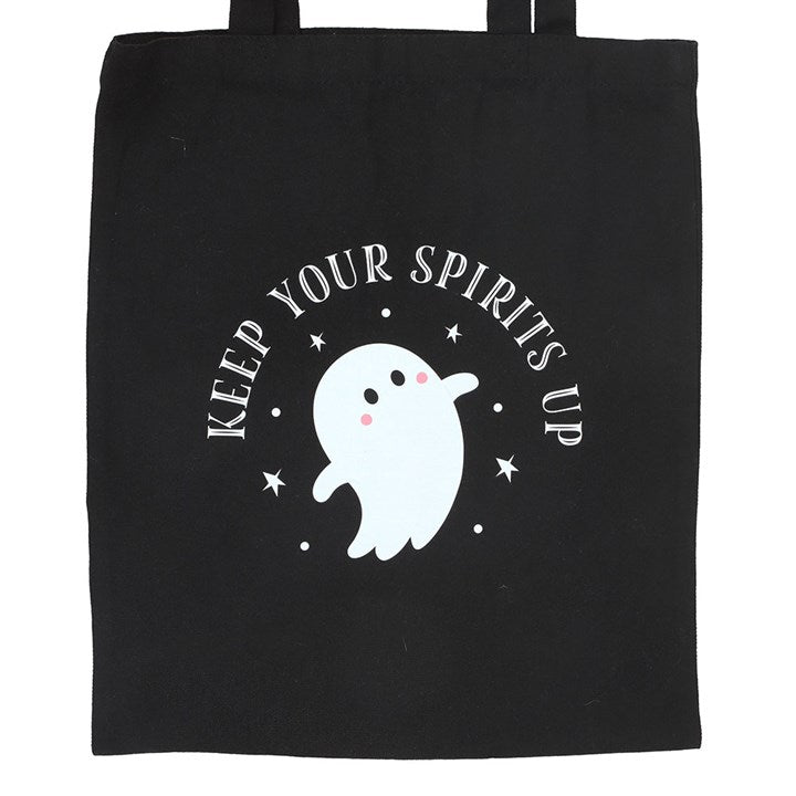 Keep Your Spirits Up Ghost Polycotton Tote Bag - Bags & Purses - Inspired Creative Gifts